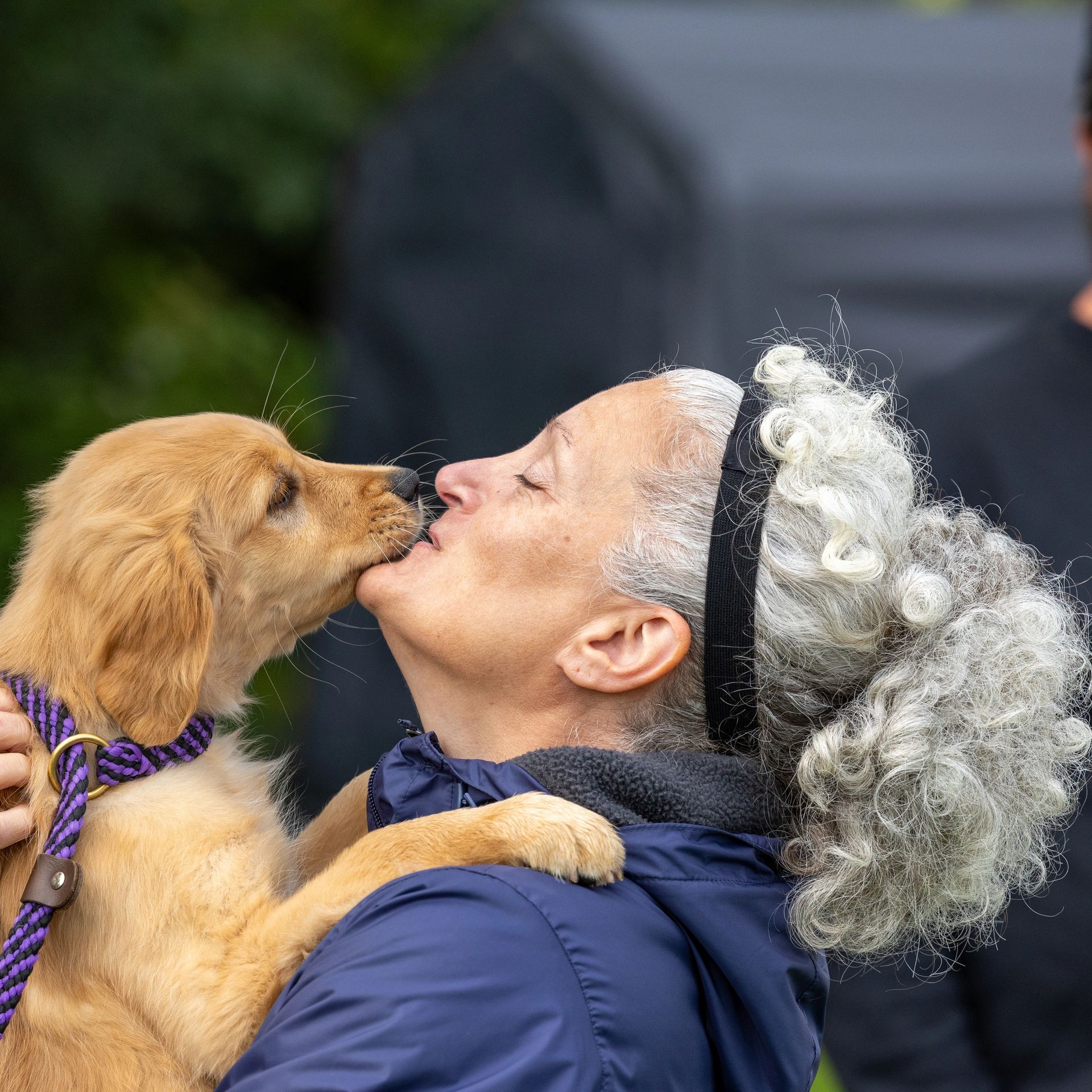 Pet and owner portrait showing their bond